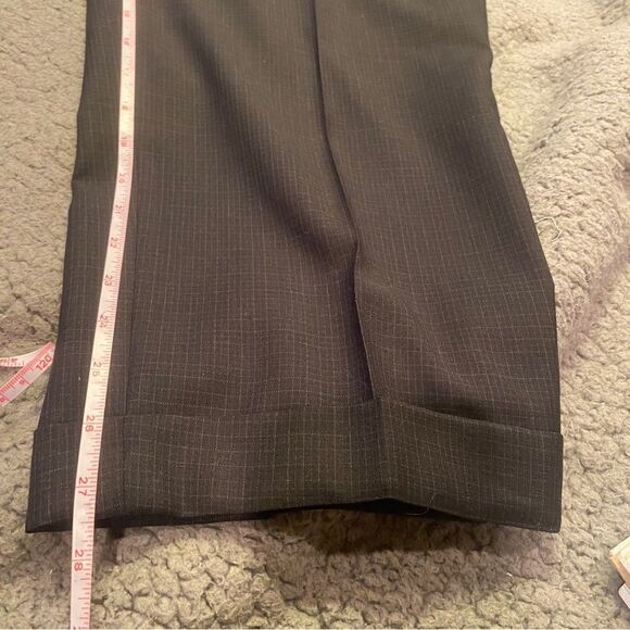 Worsted Wool Plaid Slacks Cuffed Bottom Dress Pants Size 36 - Picture 5 of 9